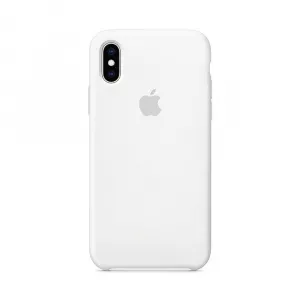 Apple Husa iPhone XS Silicon White