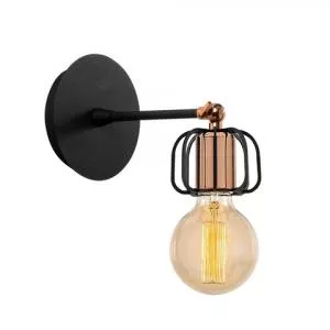 Noor Aplica de perete Demre N-1206, 14 x 20 cm, 1 x E27, 100W, negru