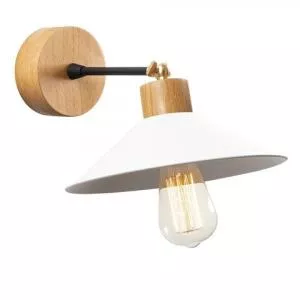 Noor Aplica de perete Manavgat N-628, 20 x 30 cm, 1 x E27, 100W, alb