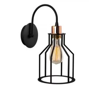 Noor Aplica de perete Alacati N-1099, 27 x 34 cm, 1 x E27, 100W, negru