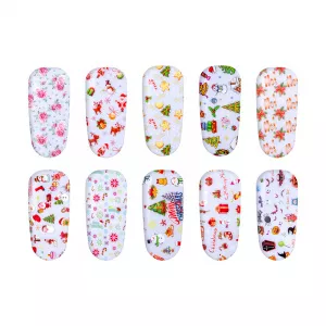 Lila Rossa Set folii de transfer Santa s Collection, 10 bucati, Multicolor 3987-15