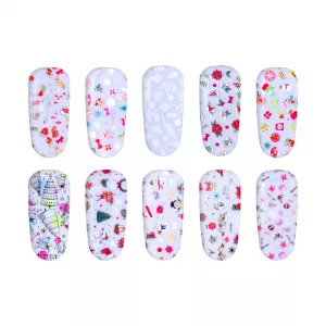 Lila Rossa Set folii de transfer Christmas Collection, 10 bucati, Multicolor 3987-02