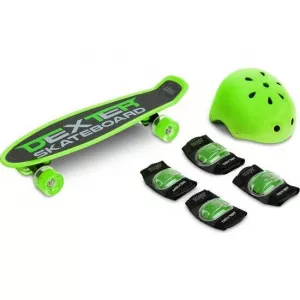 Caretero Set Skateboard cu casca cotiere si genunchiere Toyz Dexter Verde
