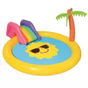 Bestway Piscina Gonflabila Insula cu Palmier si Tobogan