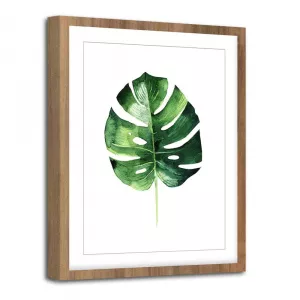 Styler Tablou Modernpik Greenery Wooden Monstera, 30 x 40 cm