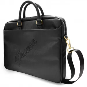 Guess Geanta Laptop Saffiano Vintage Scrip, 15 inci, Neagra GUCB15PUSASBK