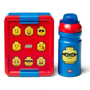 LEGO Set caserolă pentru gustări și sticlă Iconic, roșu-albastru