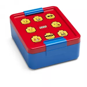 LEGO Cutie pentru gustare cu capac roşu Iconic, albastru