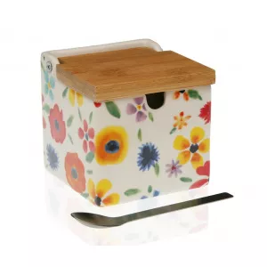 Versa Recipient cu lingurita pentru zahar Flowers