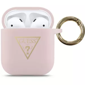 Guess Husa Protectie Casti Triangle pentru Apple AirPods Gen 1 / Apple AirPods Gen 2, Roz GUACA2LSTLPI