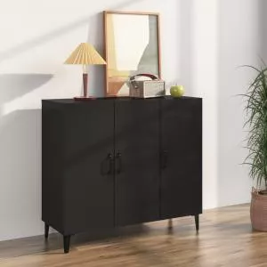 vidaXL Servanta, negru, 90x34x80 cm, lemn prelucrat 812502