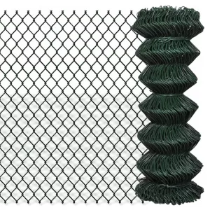 vidaXL Gard de legătură din plasă, verde, 1 x 25 m, oțel galvanizat