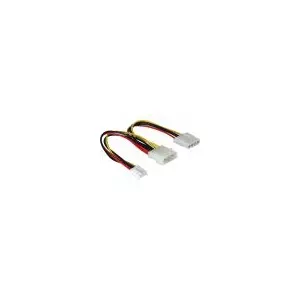 Delock Y-cable power Molex 4pin male > Molex 4pin female + 3&frac12; FDD 82111