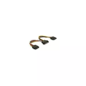 Delock Cable Power SATA 15pin > 2x SATA HDD - straight 60105