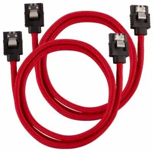 Corsair Premium Sleeved SATA 6Gbps 60cm Cable — Red CC-8900254