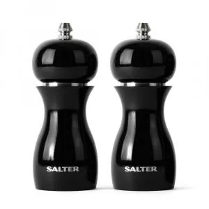 Salter Rasnita 7613 BKXRA Gloss, Sare si Piper, 2 buc, Negru