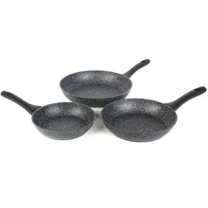 Salter Tigai si seturi BW11459BRMFOB Megastone Thermo Collar 3-Piece Frying Pan Set - 20/24/28cm