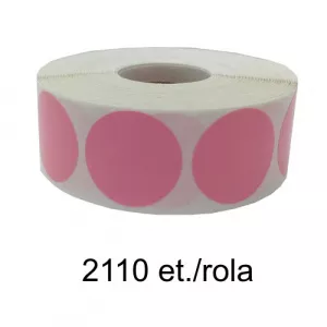 ZINTA Role etichete semilucioase rotunde roz 17mm, 2110 et./rola - 17X17X2110-SGP-R-PINKP