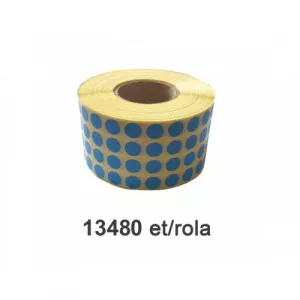 ZINTA Role etichete semilucioase rotunde, albastre, 10mm, 13.480 et./rola - 10X10X13480-SGP-R-BLUE