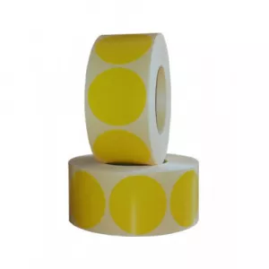 ZINTA Role etichete rotunde galbene 40mm, 1000 et./rola - 40X40X1000-TH-GALBEN
