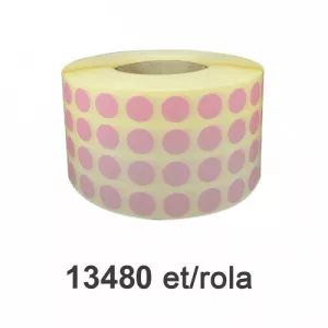 ZINTA Role etichete semilucioase rotunde, PANTONE 107, 10mm, 13.480 et./rola - 10X10X13480-SGP-R-PANTONE107