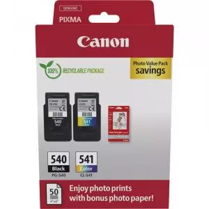 Canon Cartus PG-540 + CL-541 + Hartie foto GP-501 50 de coli Value Pack