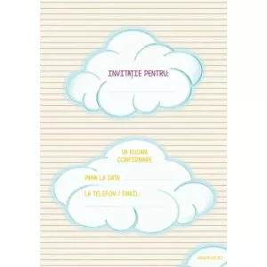 Mink Set 10 invitatii pentru petrecere baietei - Horatiu