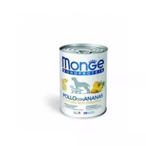 Monge Fruit Dog Monoprotein cu pui si ananas 400g