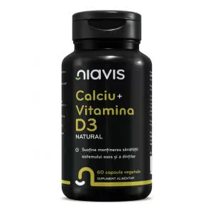 Niavis Calciu + Vitamina D3 Natural, 60 capsule