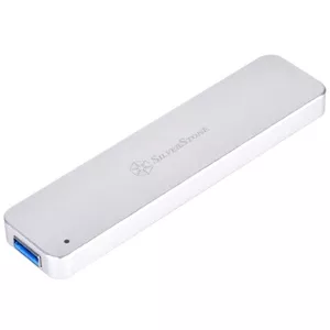 SilverStone M.2 SATA external SSD enclosure USB 3.1 Gen 2 Silver (SST-MS09S)