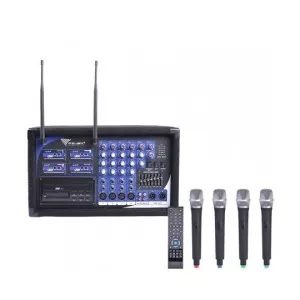 Azusa Microfon Statie MIK0123, 4 microfoane mana PA-180 UHF, 4 canale