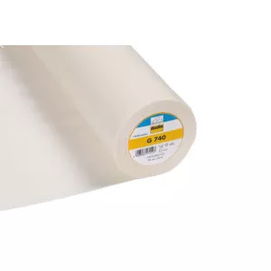Vlieseline Insertie (intaritura) termocolanta, 100% bumbac, 75g, culoare bej deschis, pentru materialele medii spre groase G740