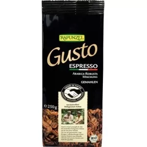 Rapunzel Cafea Gusto Espresso macinata Bio, 250 g
