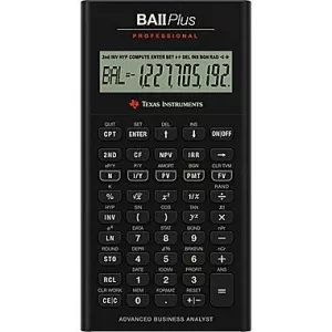 Texas Instruments Calculator de birou BAII Plus Professional, TI015110