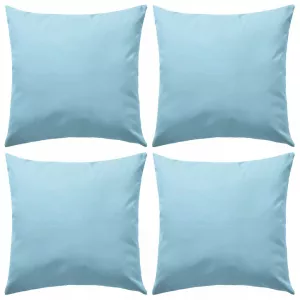 vidaXL Perne de exterior, 4 buc., albastru deschis, 45 x 45 cm