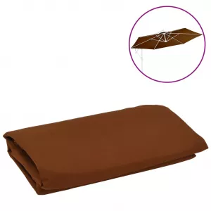 vidaXL Pânză de schimb umbrelă de soare consolă, cărămiziu, 350 cm 313817