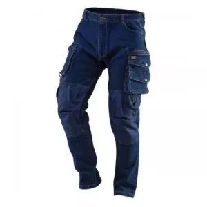 NEO Pantaloni de lucru tip blugi, cu intariri pentru genunchi, model Denim, marimea XXXL/58