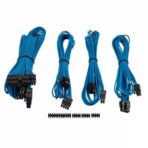 Corsair Premium Individually Sleeved PSU Cable Kit Starter Package, Type 4 (Generation 3) - Blue CP-8920147