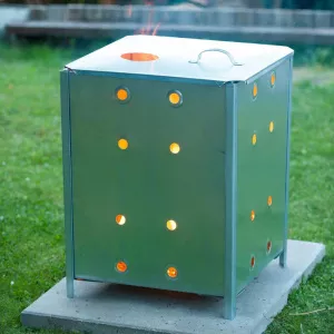 Nature Incinerator de grădină, 46x46x65 cm, oțel galvanizat, 6070463