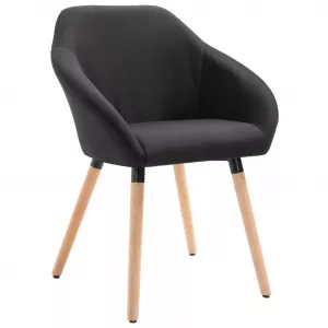 vidaXL Scaun de sufragerie, negru, material textil 283455