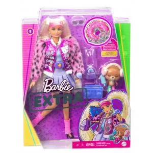 Mattel BARBIE Fashionistas PAPUSA BARBIE EXTRA STYLE BLONDA CU CODITE