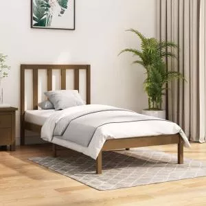 vidaXL Cadru de pat, maro miere, 100x200 cm, lemn masiv de pin 3105153