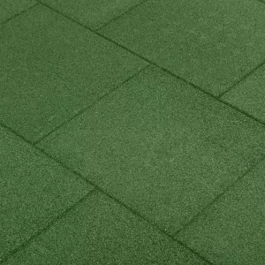 vidaXL Plăci de protecție la cădere, 6 buc, verde, 50x50x3 cm, cauciuc