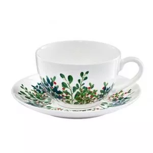 Ambition Set cafea 12 piese Greenery, 220 ml, portelan, verde