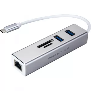 MSI  Prestige Type C Multi-port, 2x USB 3.0, 1x SD Card, 1x Lan, Grey S53-0400190-V33