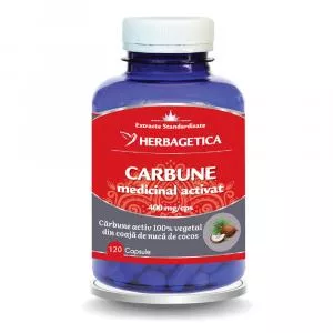 Herbagetica Carbune Medicinal Activat 400mg 120cps
