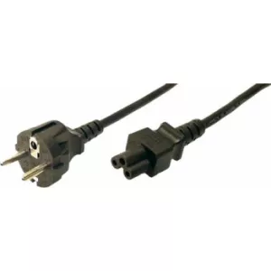 LogiLink Power cord, CEE 7/7 to IEC C5, black, 1.8m (CP093)