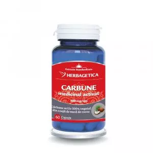 Herbagetica Carbune Medicinal Activat 400mg 60cps