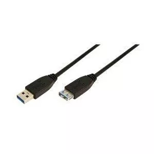 LogiLink USB 3.0 cable, USB-A/M to USB-A/F, black, 3m CU0043