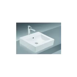 Gala Lavoar Wave 50X45 cm, alb, fara gaura pentru baterie